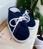 Buciki bawełniane granatowe