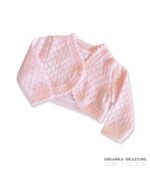 Bolerko różowe - ażurowe