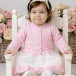 Sweterek różowy ażurkowy