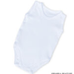 Białe body niemowlęce bawełniane na ramiączkach