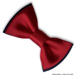 Czerwono-granatowa muszka dla niemowlaka - elegancki dodatek dla małego chłopca