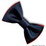 Granatowo-czerwona muszka dla niemowlaka - elegancki dodatek dla małego chłopca