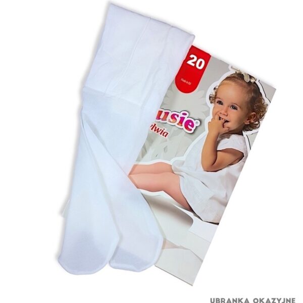 Rajstopy białe dziecięce 20 den