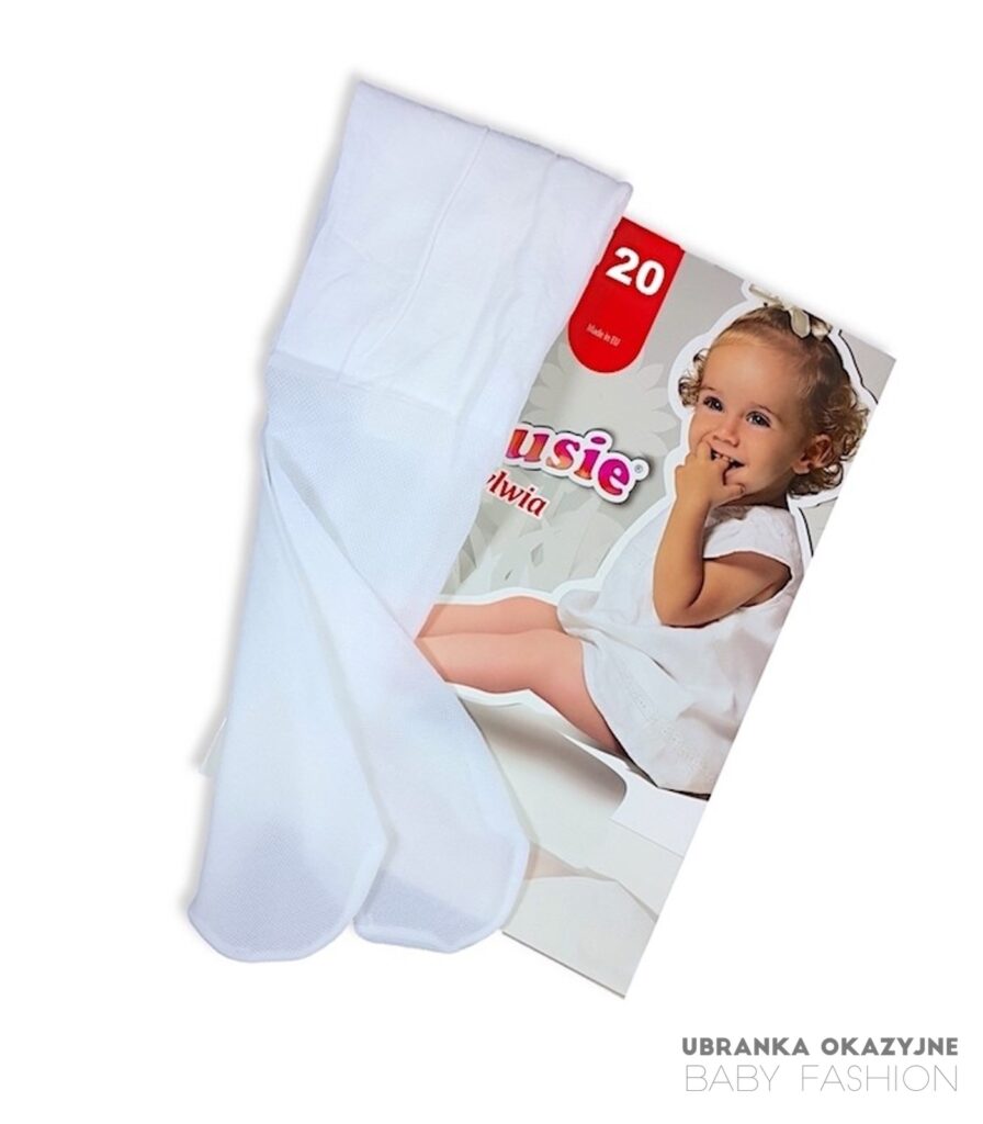 Rajstopy białe dziecięce 20 den