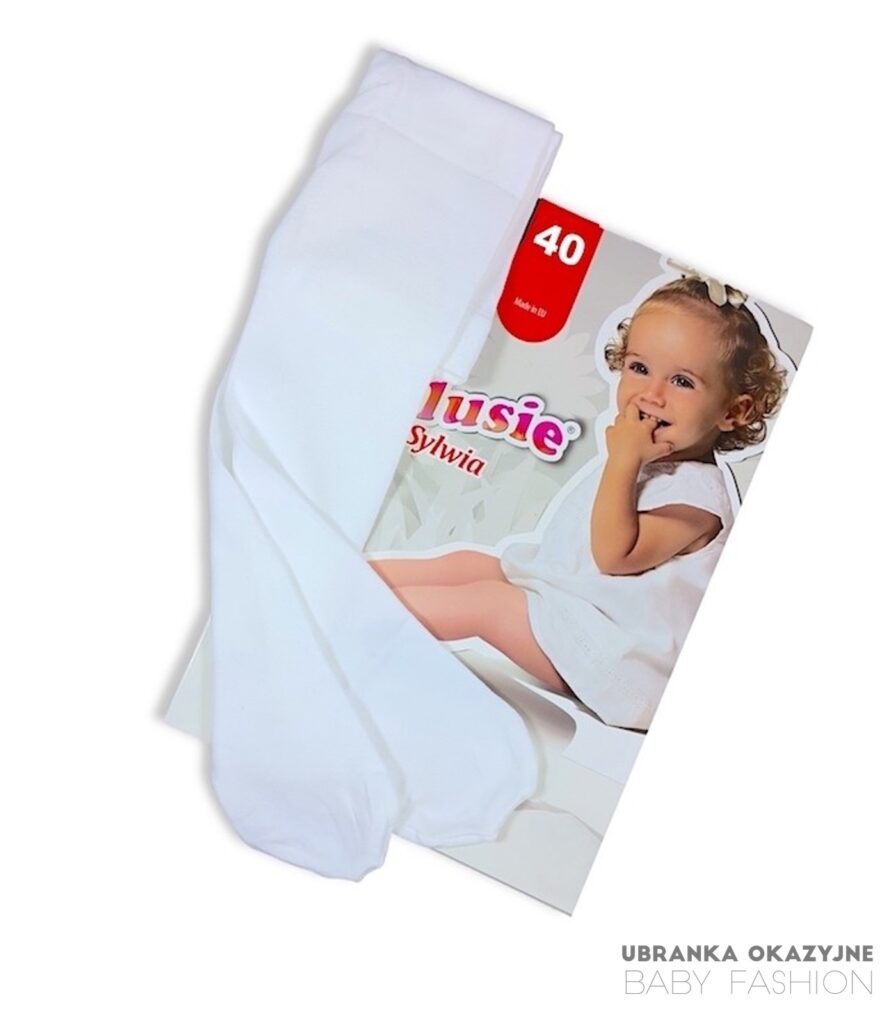 Rajstopy białe dziecięce 40 den