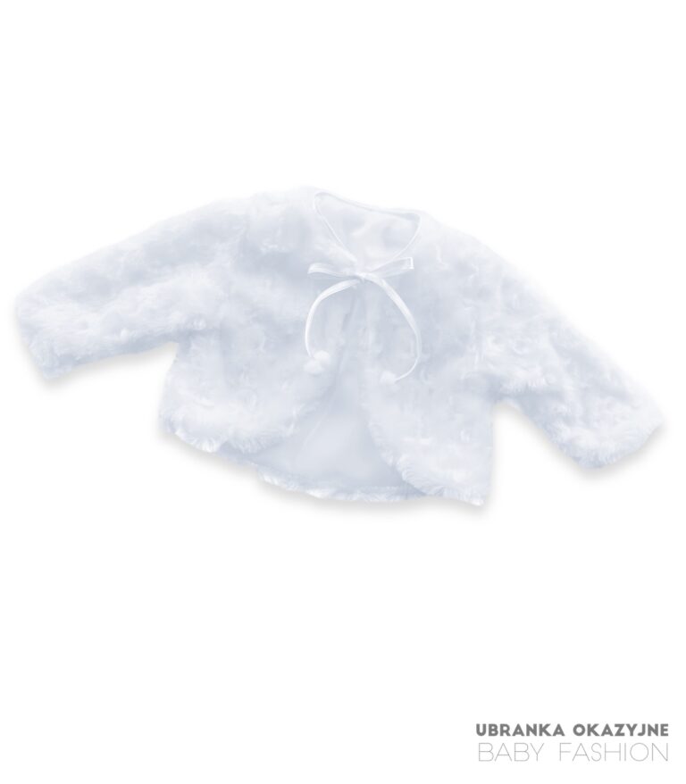 Bolerko futerko białe