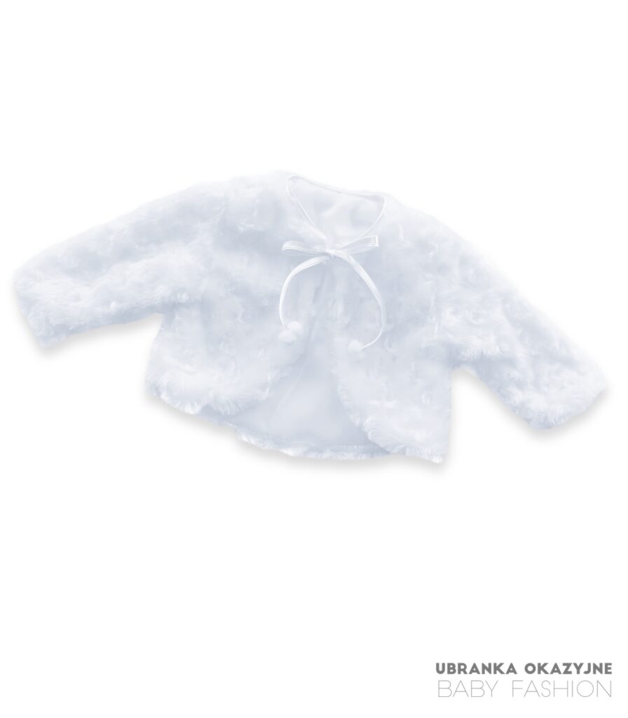 Bolerko futerko białe