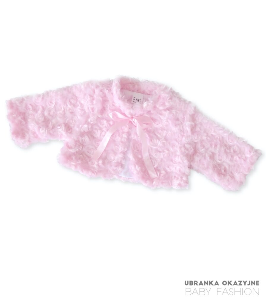 Bolerko futerko różowe