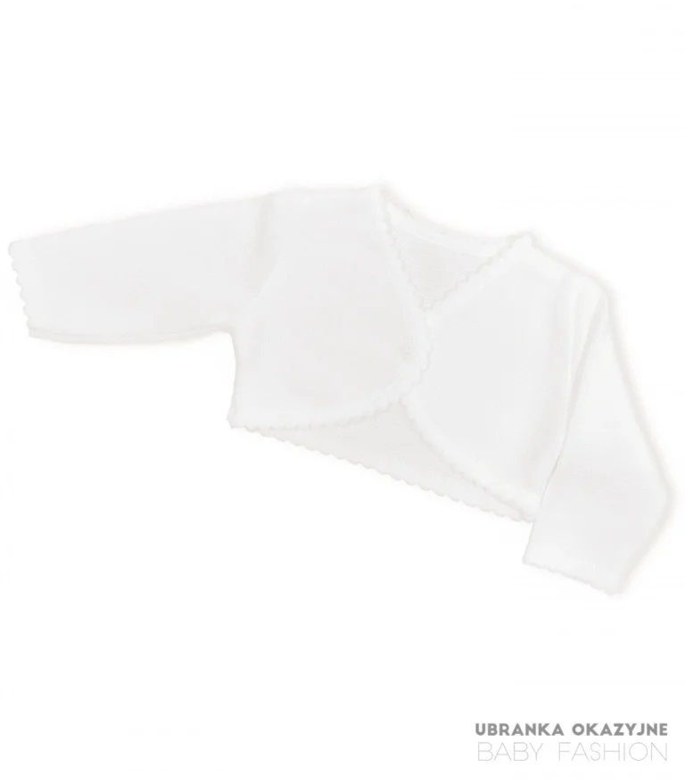 Bolerko ecru gładkie