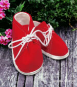 Buciki bawełniane czerwone