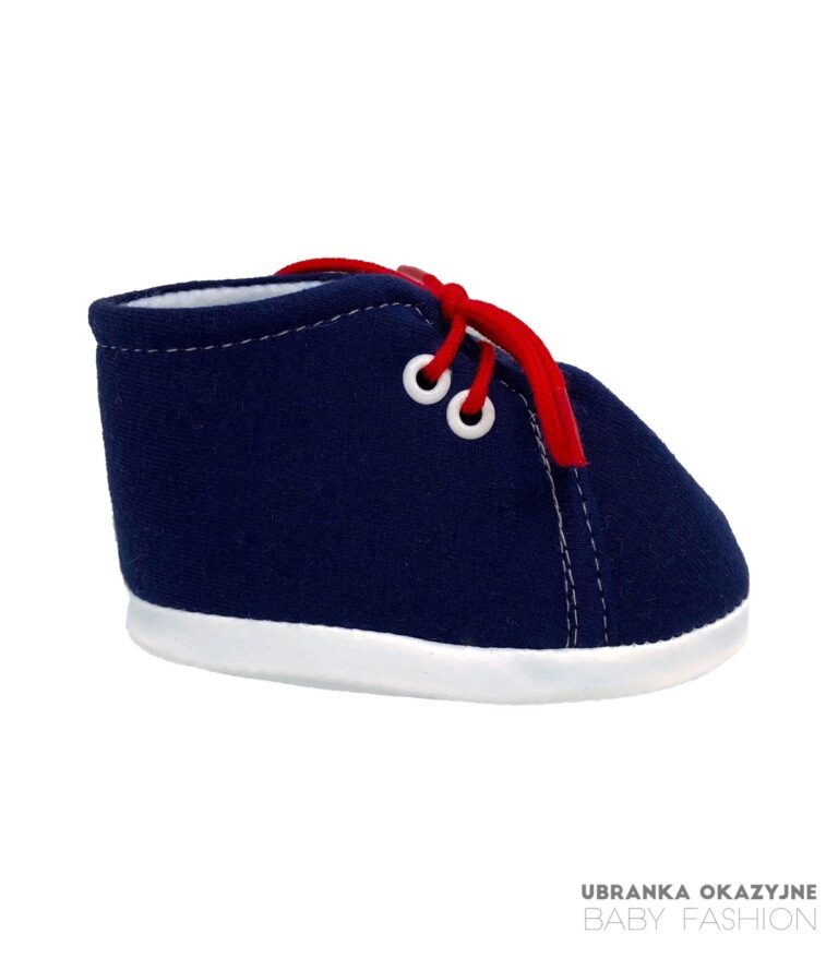 Buciki bawełniane granatowe