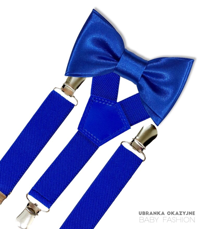 Chabrowe szelki i mucha dla dziecka do chrztu lub na roczek.