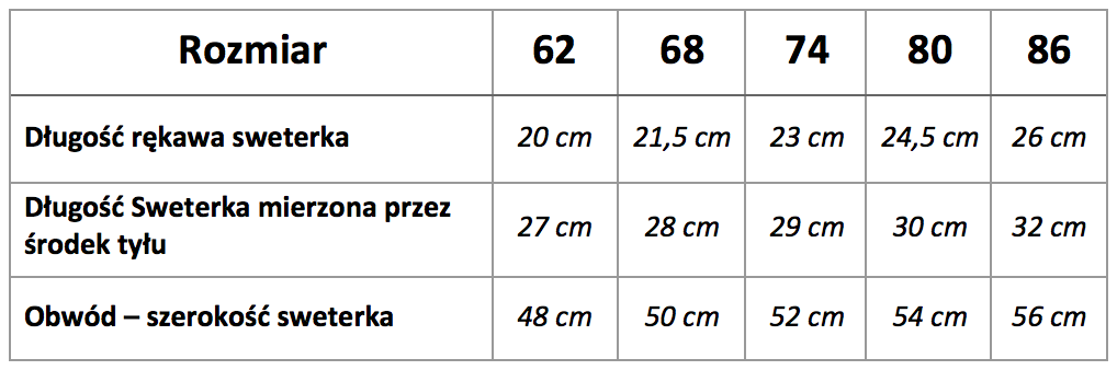 sweterek rozmiar 0e5