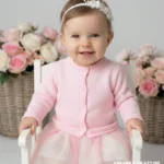 Sweterek różowy gładki