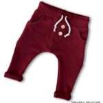 Spodnie bordowe z dzianiny dla dziecka