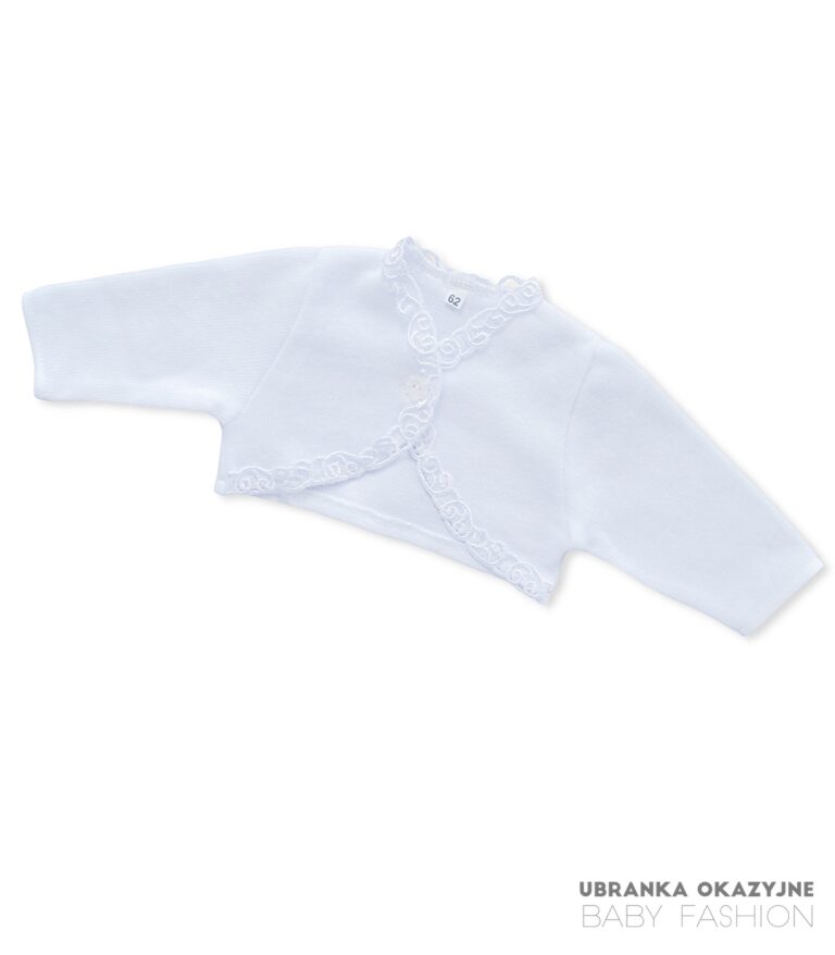 Bolerko białe bawełniane