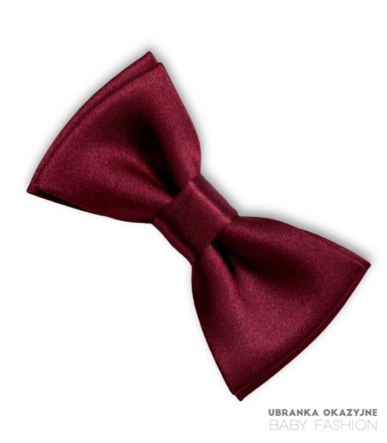 Bordowa muszka dla niemowlaka - elegancki dodatek dla małego chłopca