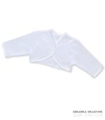 Bolerko białe bawełniane gładkie