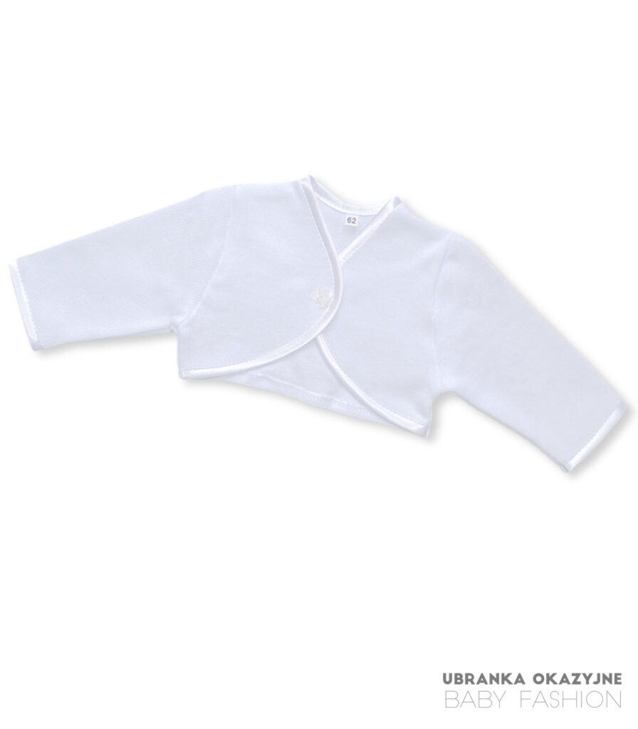 Bolerko białe bawełniane gładkie