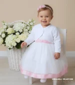 Bolerko białe bawełniane gładkie