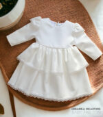 Sukienka do chrztu w kolorze ecru