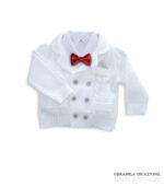 Zestaw Jaś biało-chabrowy