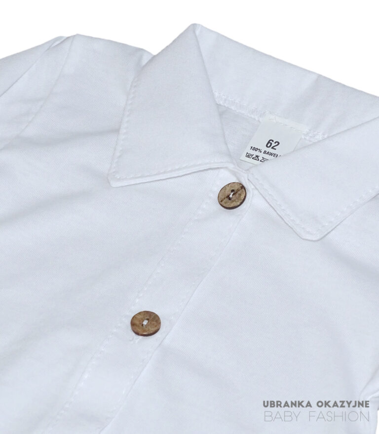 Koszulo-Body białe bawełniane