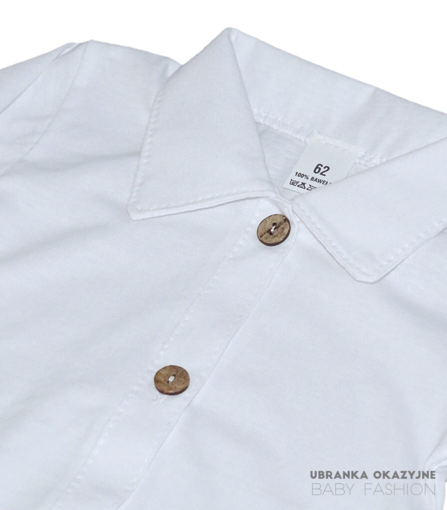 Koszulo-Body białe bawełniane