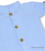 Koszula muślinowa długi rękaw błękitna