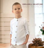 Biała koszula z muślinu dla chłopca