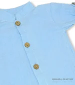 Błękitna muślinowa koszula dla chłopca