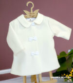 Płaszczyk do chrztu w kolorze ecru