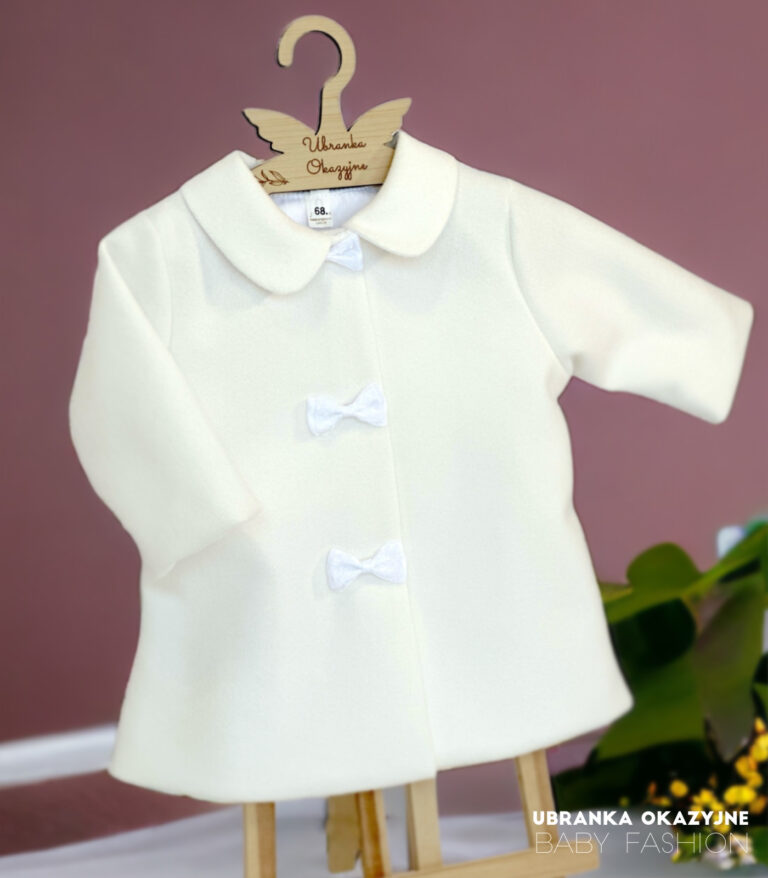 Płaszczyk do chrztu w kolorze ecru