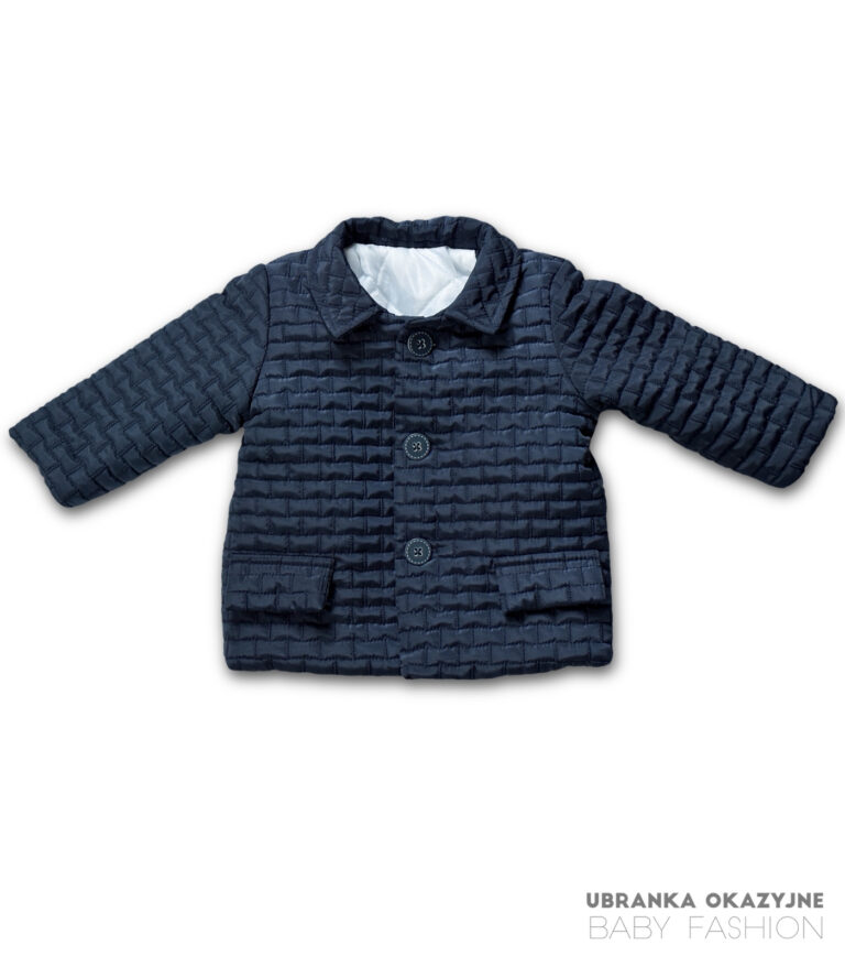 Kurtka Granatowa kołnierzykiem