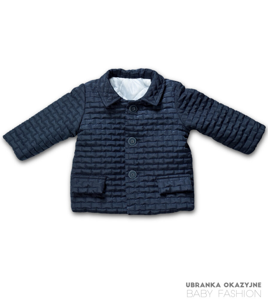 Kurtka Granatowa kołnierzykiem
