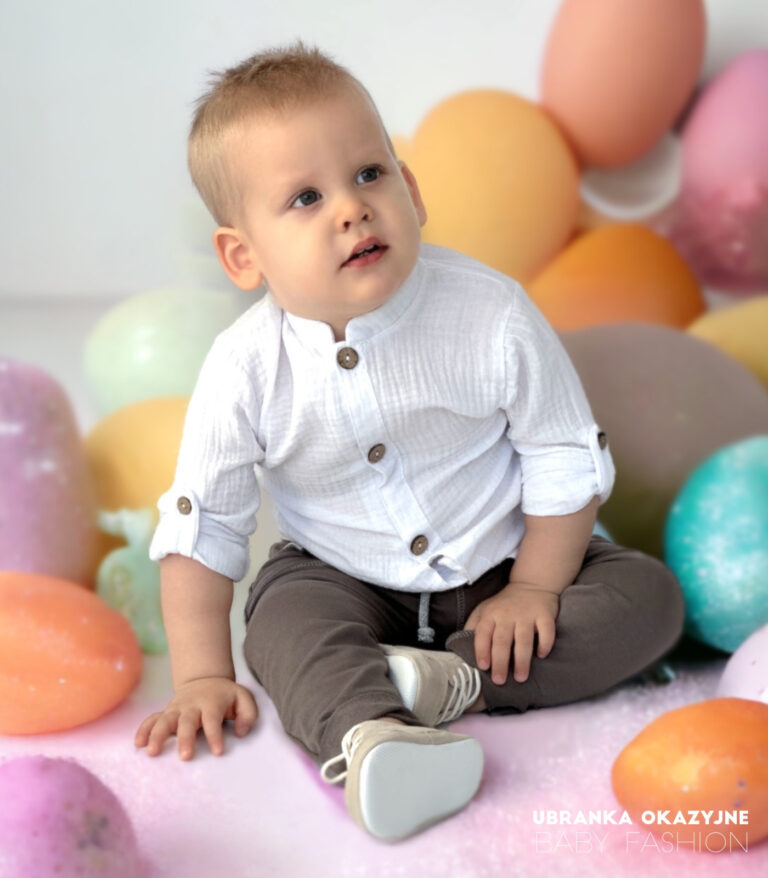 Zestaw chłopięcy Maksiu biało-szary