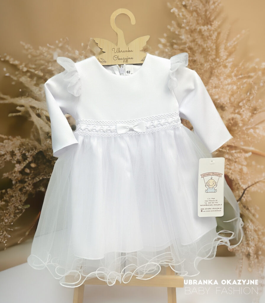 Sukienka do chrztu Rozalia biała