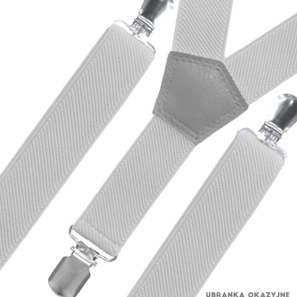 Szare szelki chłopięce do chrztu lub na roczek.