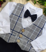 Ubranko do chrztu - Zestaw chłopięcy ERYK z kamizelką