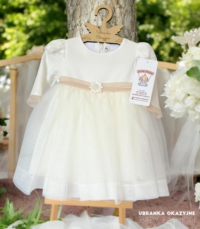 Sukienka do chrztu Michelle Ecru