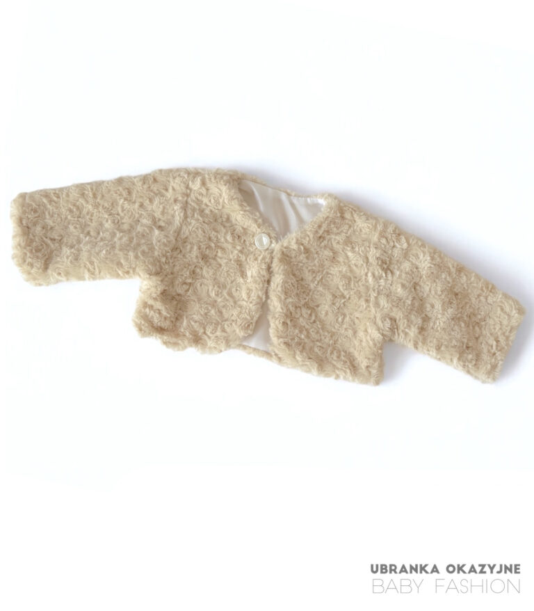 Bolerko futerko beżowe