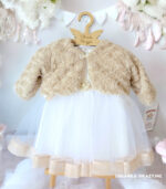 Bolerko futerko beżowe