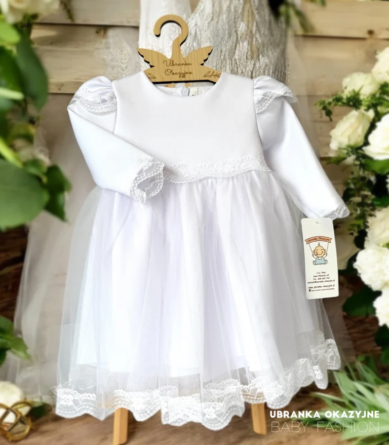 Sukienka do chrztu Nadia biała