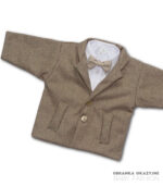 Kurtka brązowa w pepitkę