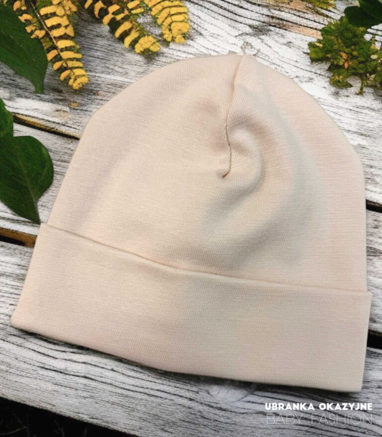 Czapka Beżowa smerfetka