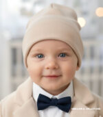 Czapka Beżowa smerfetka dla dziecka