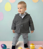 Kurtka Grafitowa w pepitkę - obrazek 3