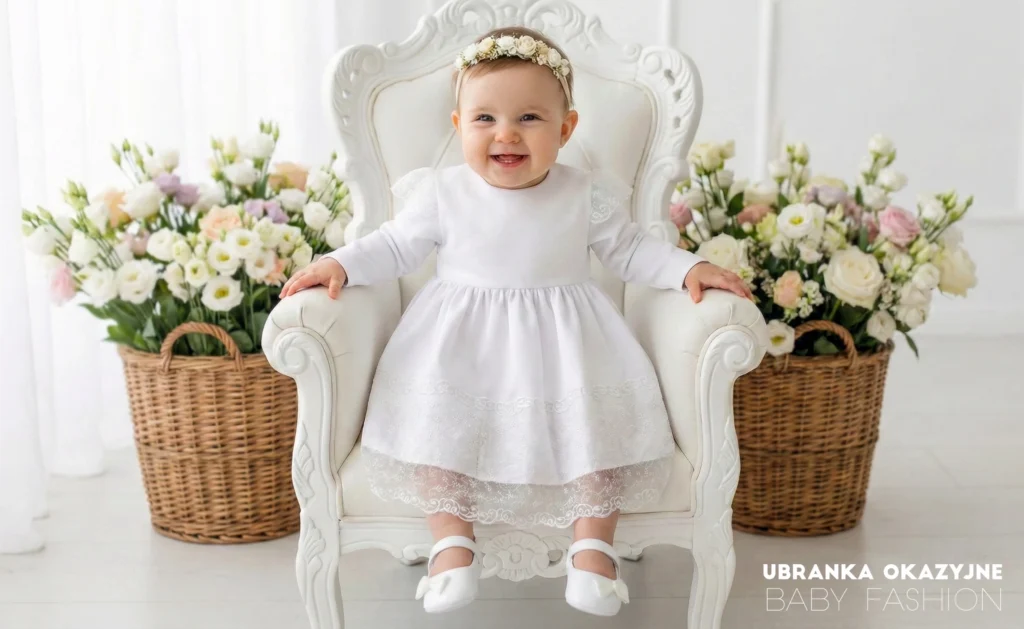 Biała sukienka do chrztu