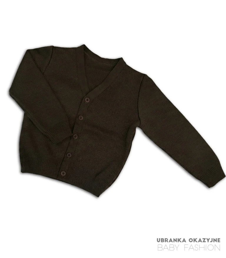 Sweterek czekoladowy dla chłopca