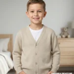 Beżowy sweterek dla chłopca